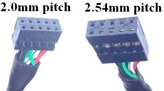 Motherboard USB cable : 2mm pitch to 2.54mm pitch