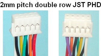 2mm pitch JST PHD Cables.  Various sizes