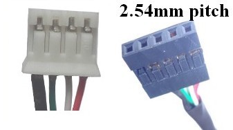 USB cable 4/5 pin 2.54mm pitch to 2mm pitch PHR 4 or PHR 5 connector