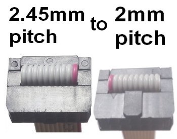 Custom 2.54mm pitch to 2mm Pitch ribbon cable. Various sizes available