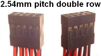 Custom double row pin header to pin header cable 2.54mm pitch.  Various sizes
