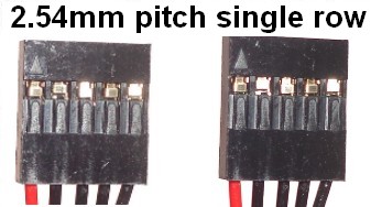 Single row pin header to pin header cable 2.54mm pitch.  Various sizes
