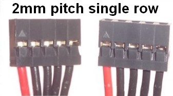 Single row pin header to pin header cable 2mm pitch.  Various sizes